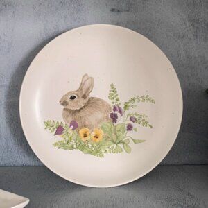 Adorable rabbit themed ceramic plate